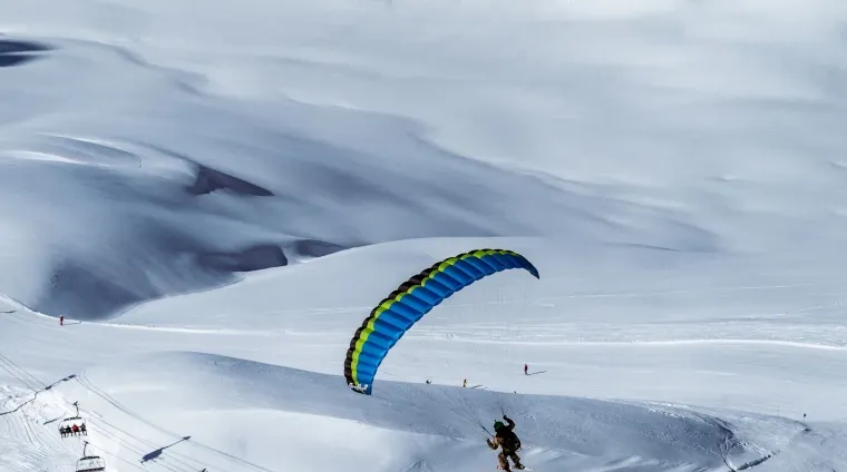 La Plagne ski resort slopes in the French Alps for ski and snowboard trips